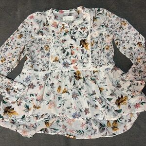 Anthropologie Multicolor Floral Blouse